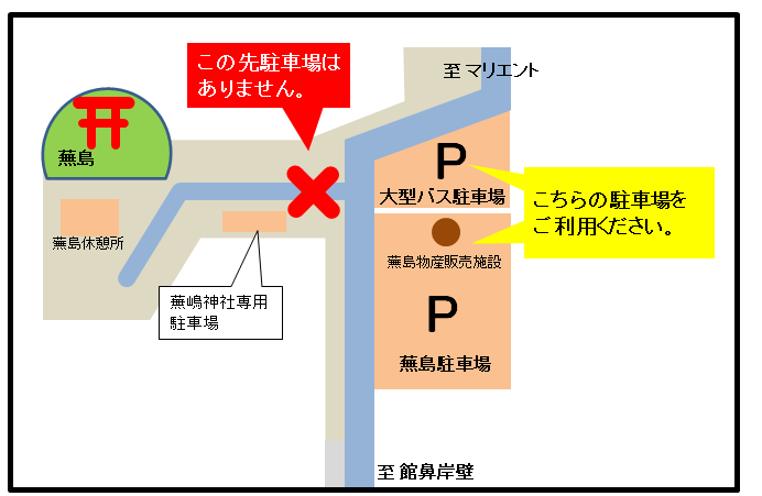 蕪島駐車場位置図