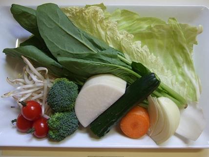 大根、ブロッコリー、白菜、にんじん、トマト、もやしなど野菜350グラムの写真