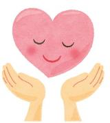 ハートマークを支えているロゴ