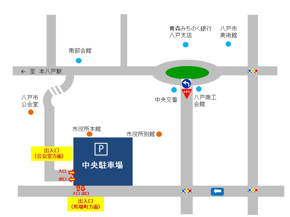 中央駐車場位置図