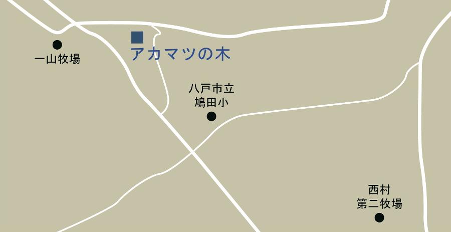 アカマツの木の所在地の周辺地図