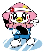 国スポ2026冬季大会スピードスケート競技のいかずきんズアイコン。