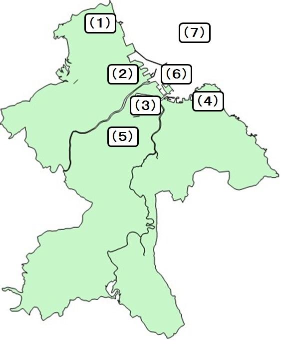 八戸市地区別復興取組状況の地図