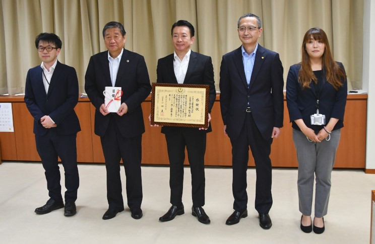 イガラシ綜業様への感謝状贈呈式