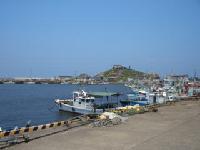 名所「蕪島(かぶしま)」と鮫浦港の写真