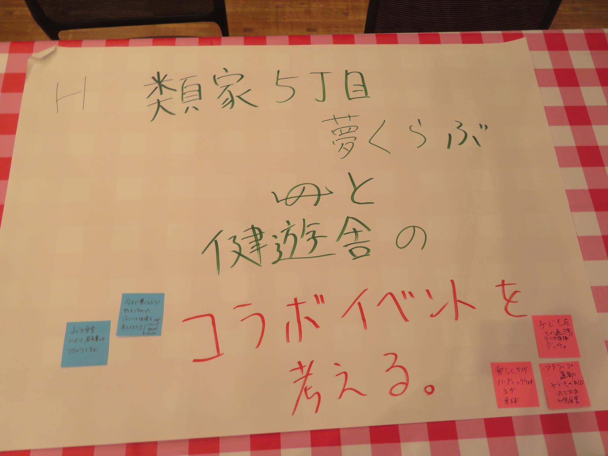 Hグループの模造紙