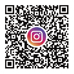 Instagramのアイコンが中央にある二次元コード。公式Instagramアカウントへのリンク