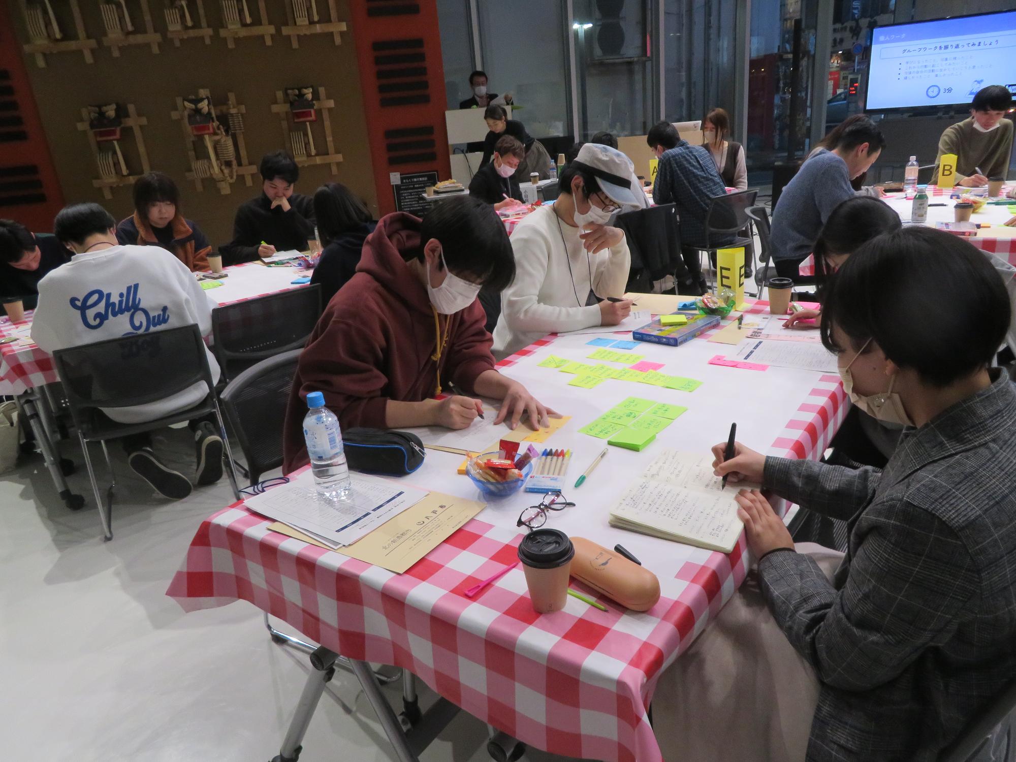 個人で振り返りをしている様子