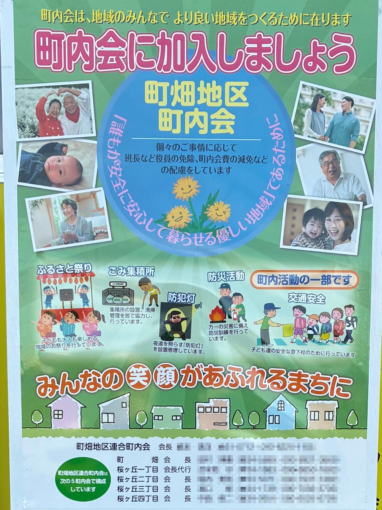 町畑地区町内会加入促進チラシ