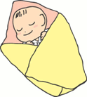 寝ている赤ちゃんのイラスト