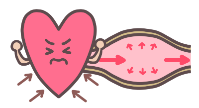 収縮期血圧のイラスト