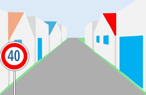 指定速度40道路
