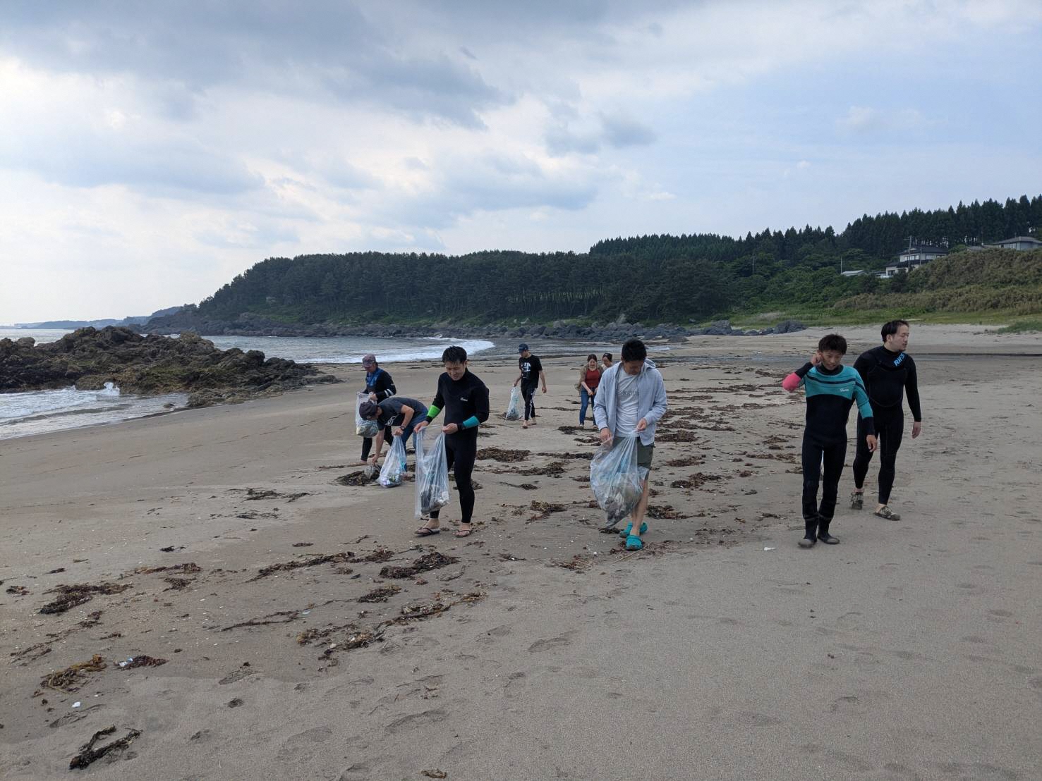 海岸のごみを拾う写真 3