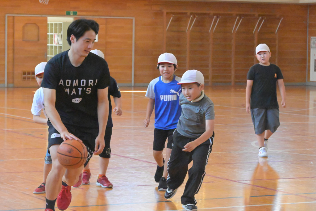 青森ワッツによるバスケットボール教室