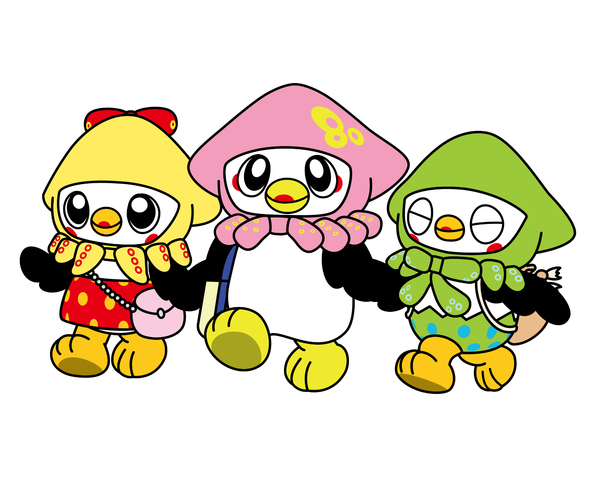 しまちゃんと子どもたち　おでかけ(3125×2500ピクセル)