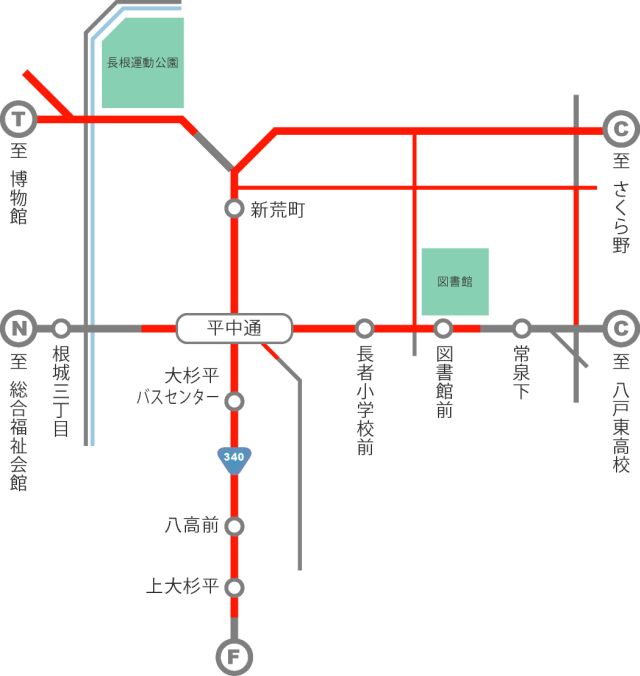 長者地区の地図