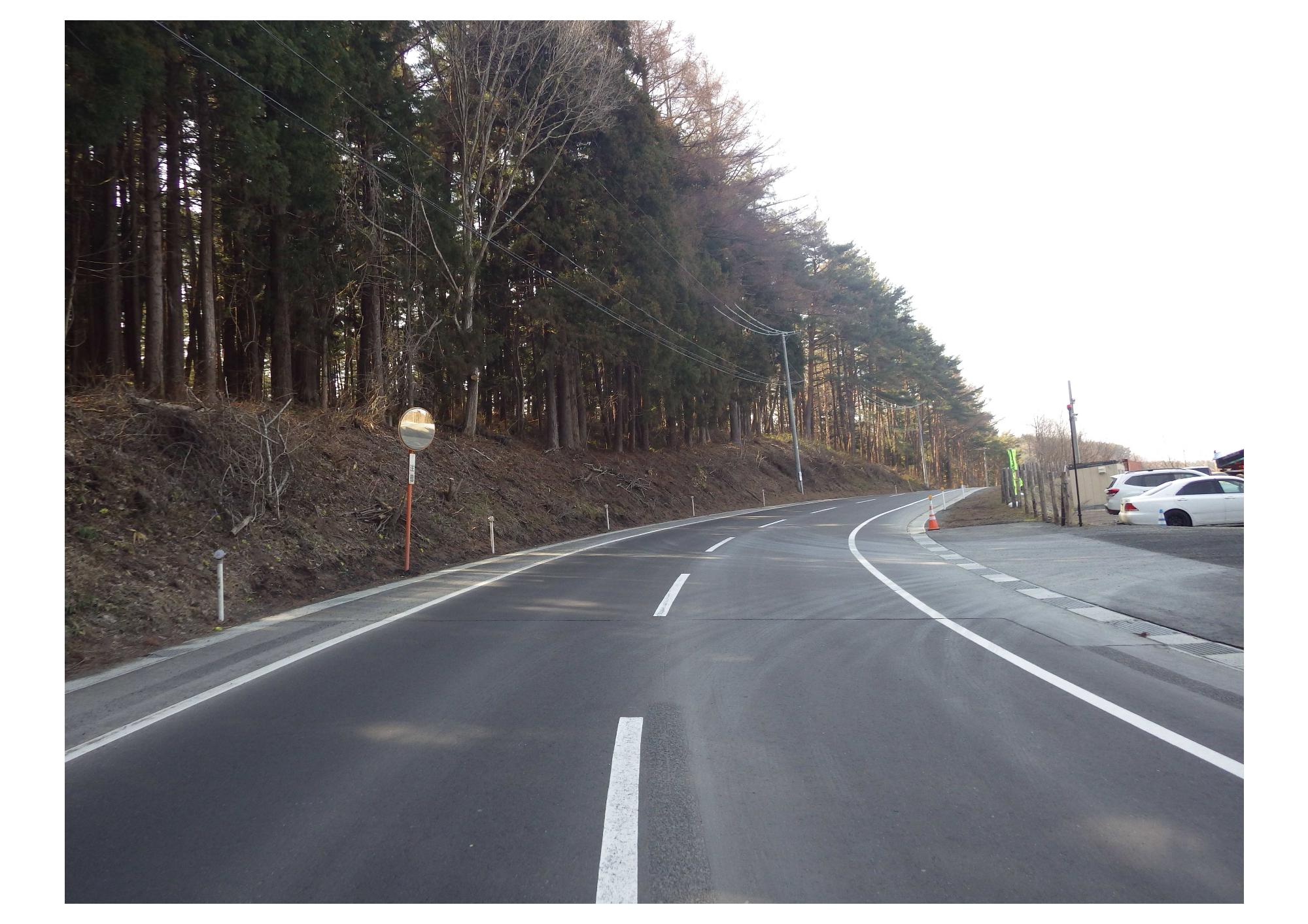 笹子交差点から南部町方面の完成後写真