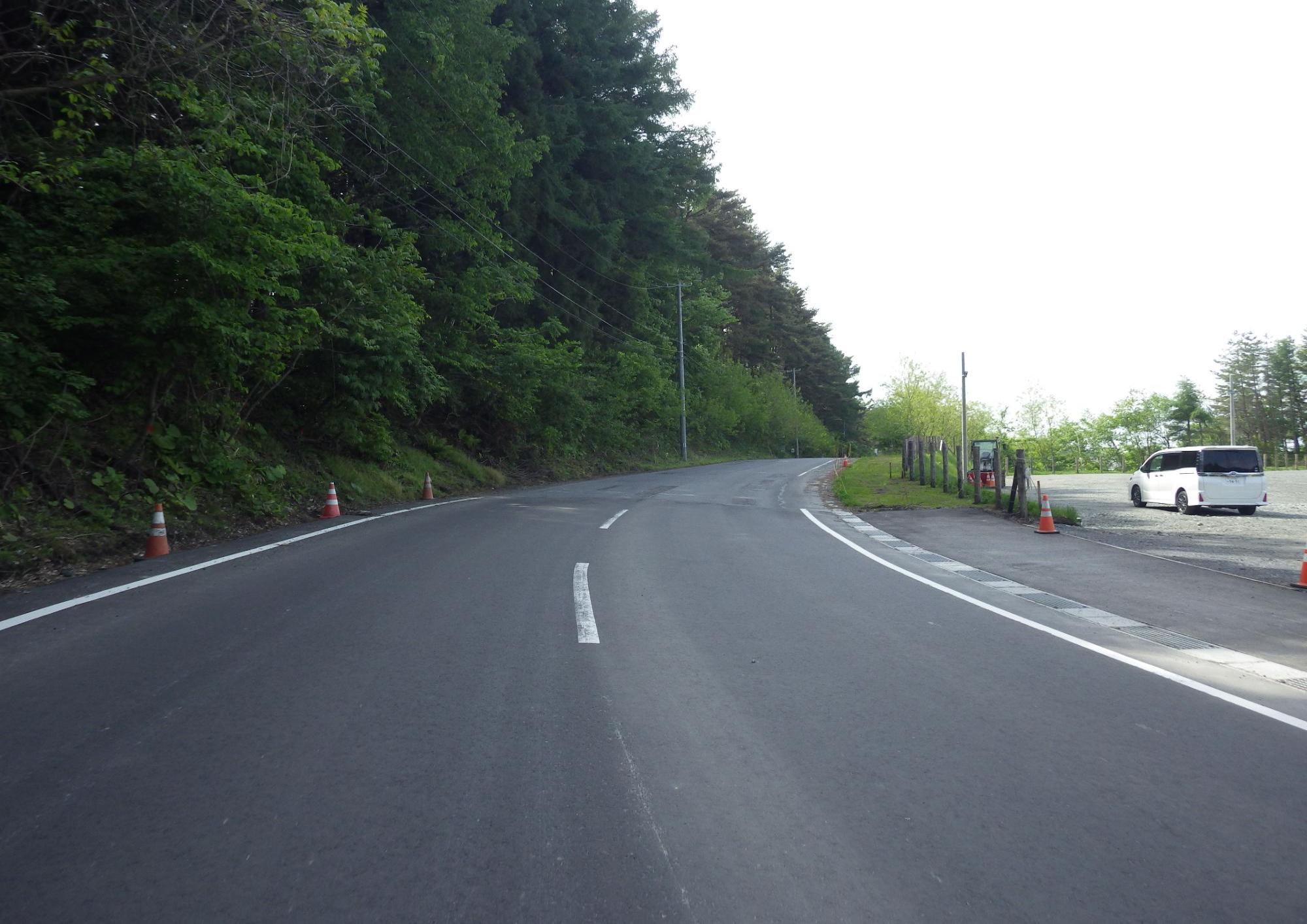 笹子交差点から南部町方面の完成前写真