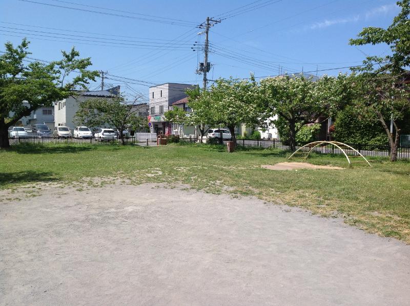 木々と芝生の一番町東公園 全体写真