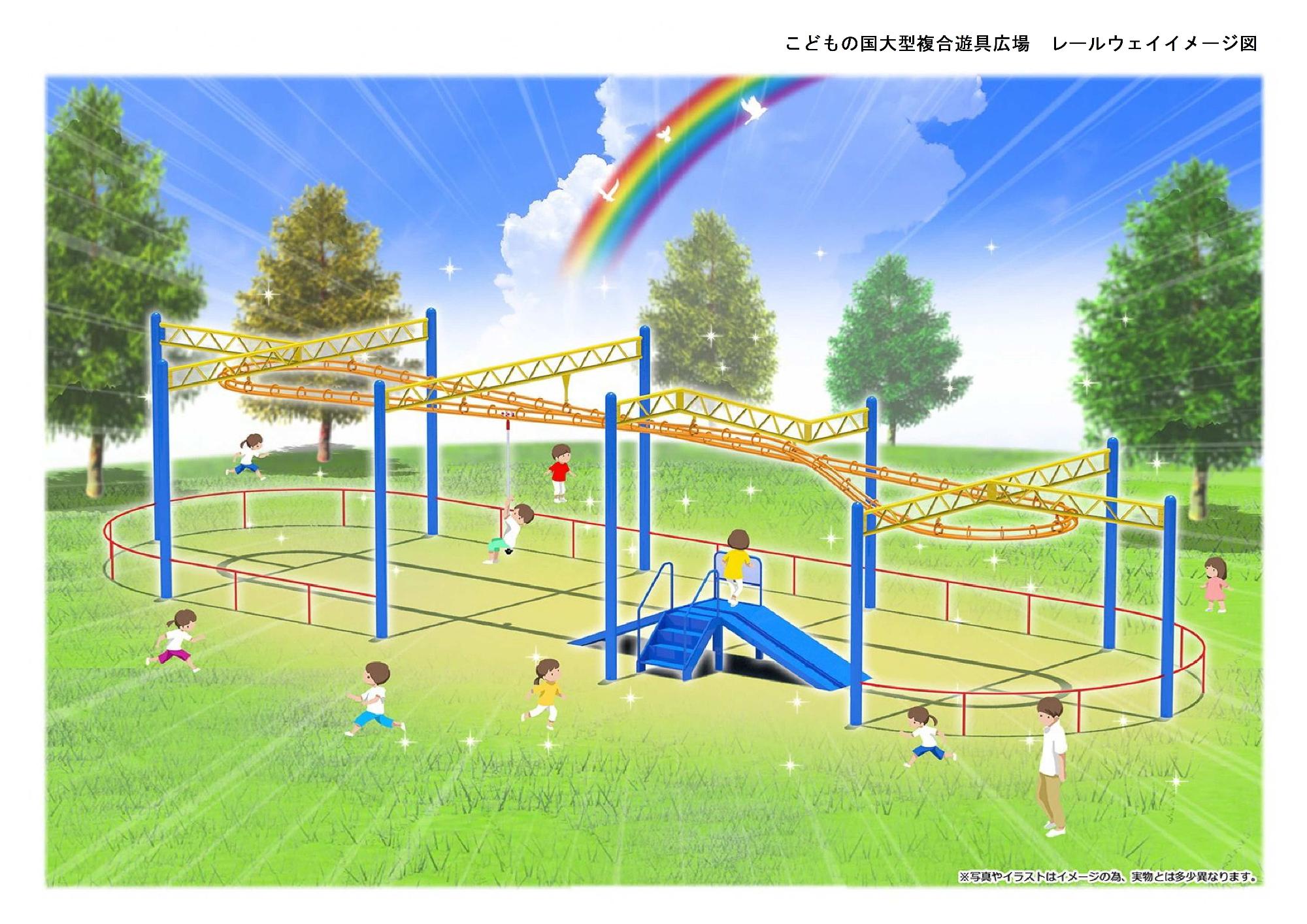 こどもの国大型複合遊具広場 レールウェイイメージ図