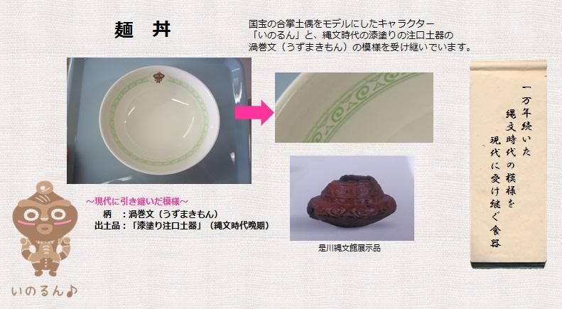 学校給食用食器に使用されている麺丼の説明の写真