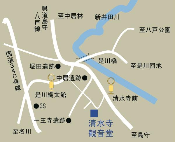清水寺観音堂の周辺地図