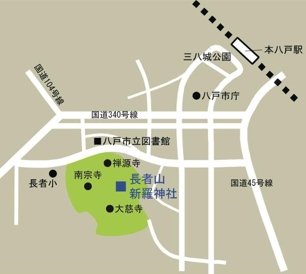 新羅神社の周辺地図