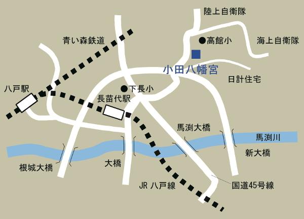小田八幡宮の周辺地図