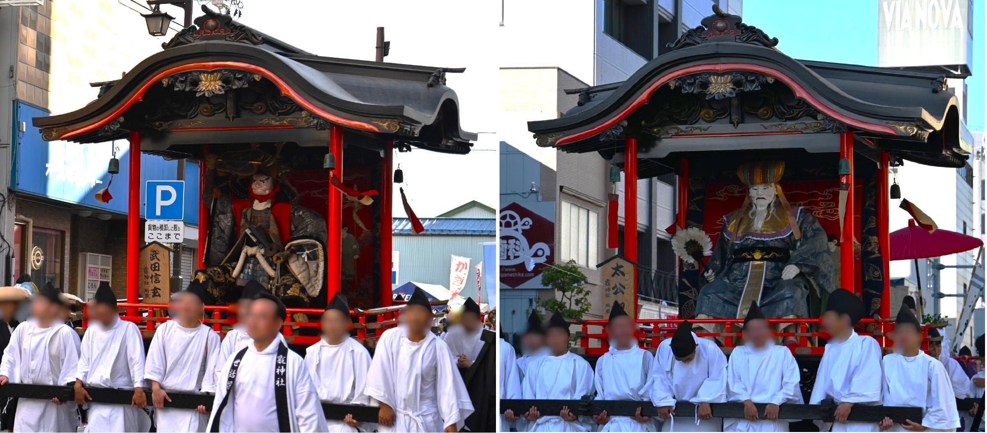 山車人形武田信玄と太公望
