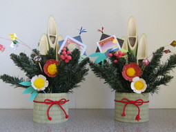 作った門松の完成した写真