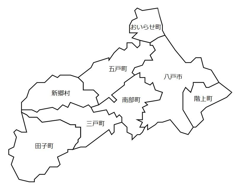 八戸圏域の地図