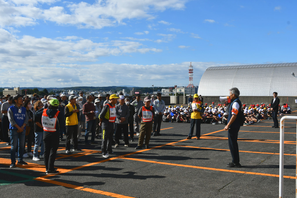 津波避難ビルへの徒歩避難
